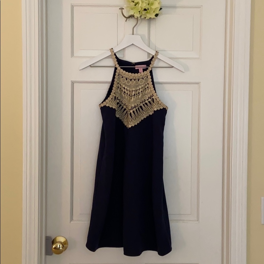 Lily Pulitzer Navy swing dress- worn once!